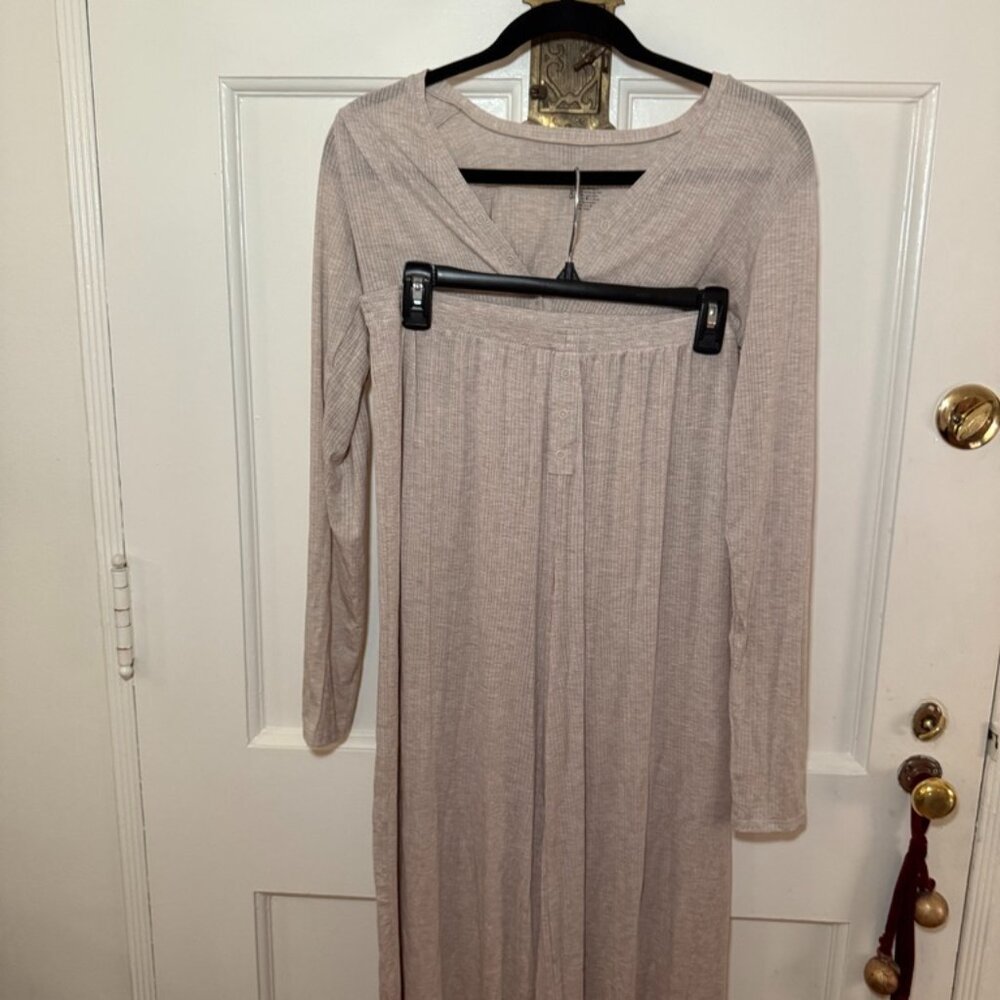 Negative Underwear Whipped Henley + Track Pant Set, Sand. XL $318 Value, NWT!